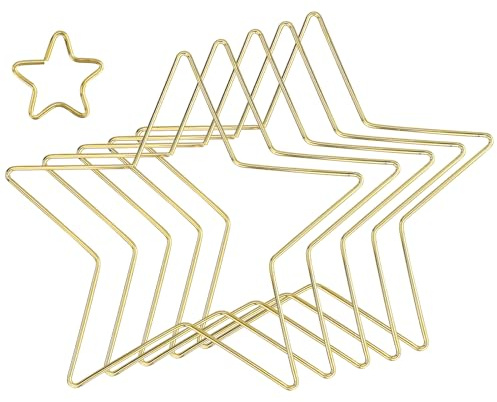 5 Stück Metallring Stern, Deko für Festtags- und Hochzeitsdekoration, DIY-Traumfänger, 1 Stück 5cm Metallring