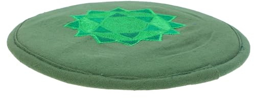 Buddhistisches Klangschalenkissen Grün aus Baumwolle und Polyester | Kompaktes, Leichtes Polster für Buddha Sound Bowl, Schlichtes Design, Passend als Religiöse Unterlage