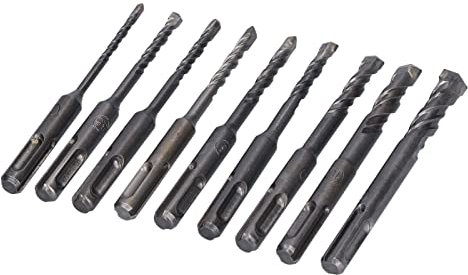 Steinbohrer-Set mit YG8C-Hartmetallspitze für Hammer – Größen 4 Mm Bis 2 Mm in Praktischer Aufbewahrungsbox (110mm)