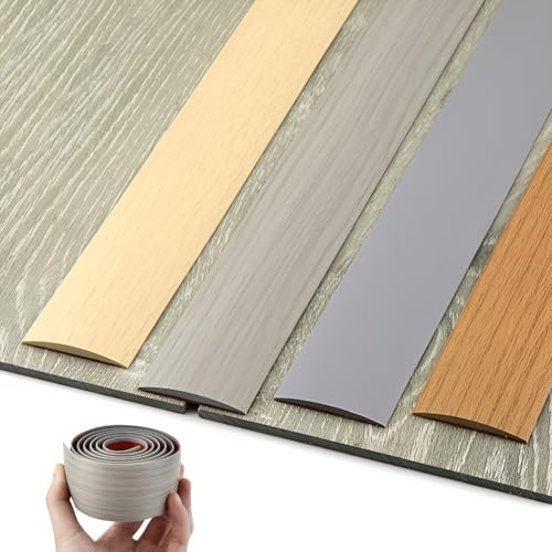 JXNVHJ Bodenübergangsstreifen, 1 M X 5 cm, Selbstklebend, PVC, Übergangsprofil Für Fliesen/Holz/Laminat/Fugenspalte, Übergangsleiste, Abdeckleiste(Black,7.6cm/2.99in)