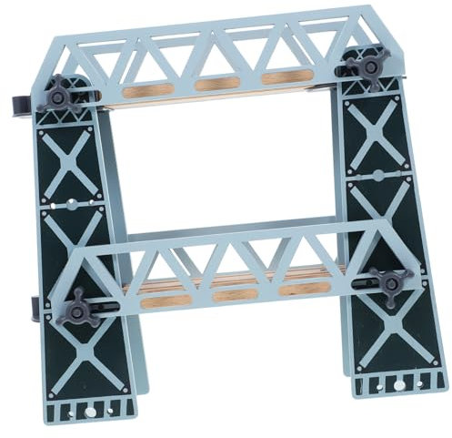 Garneck Holzeisenbahn Brücke Abnehmbar Zweistöckig Holz Zug Zubehör Für Jungen Mädchen Kompatibel Mit Holz Zugset Fördert Logisches Denken Und Vielseitige Streckenlayouts Spielerisch Lerne