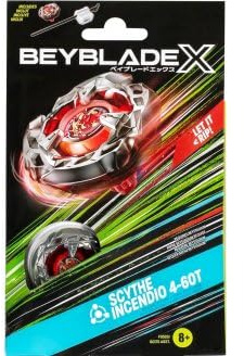 cavernedesjouets Coffret toupie - pour Beyblade Scythe Incendio 4-60t - Set toupie + Lanceur - Type equilibre + 1 Carte