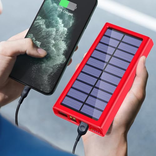 Banca di energia solare Ricarica rapida, Caricatore solare esterno della batteria, Caricatore portatile di potere solare 10000mah, Power Bank 10000mah Caricabatterie portatile Slim External Battery
