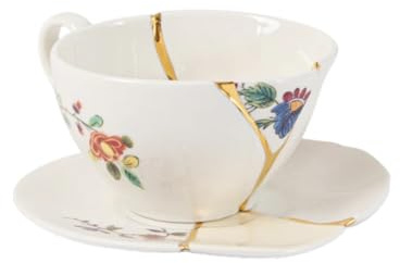 SET DA TE TAZZA E PIATTINO PORCELLANA KI