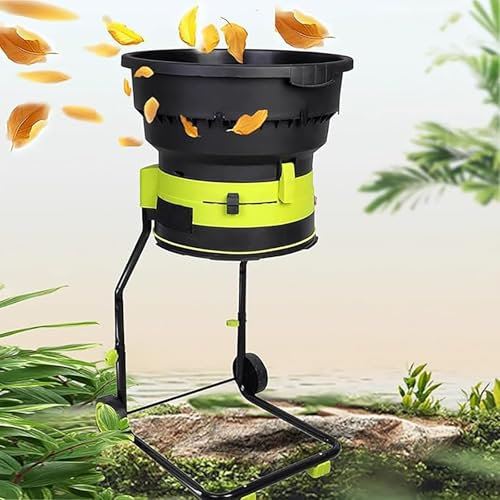 Biotrituratore da giardino (2500 W, bassa manutenzione, ruote di trasporto, protezione da sovraccarico, ampia apertura della tramoggia da 54 cm, sacco di raccolta e dispositivo di alimentazione)(500cm