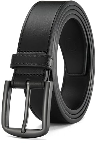 CHAOREN Leather Belts for Men, Mens Belts Leather 1 3/8 for Casual Fit | Durable Zinc Alloy Buckle, Premium Leather, Casual for Jeans & Trousers, Gift Box, Classic Style, Daily Wear, Comfortable Fit