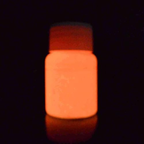 OEBUAFI Vernice Acrilica Fluorescente Che Si Illumina Al Buio, Vernice Luminosa Non Tossica, Perfetta per l'artigianato Fai-da-te e la Decorazione Domestica (Rosso arancio)