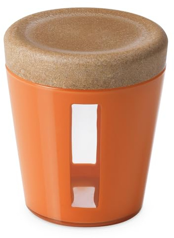 OMADA Barattolo in Plastica con Coperchio da 0,75L, per Freschezza Alimenti | Contenitore Dispensa con Finestra Trasparente per Pasta o Biscotti, 12x H13,5 cm, Collezione Ecoliving