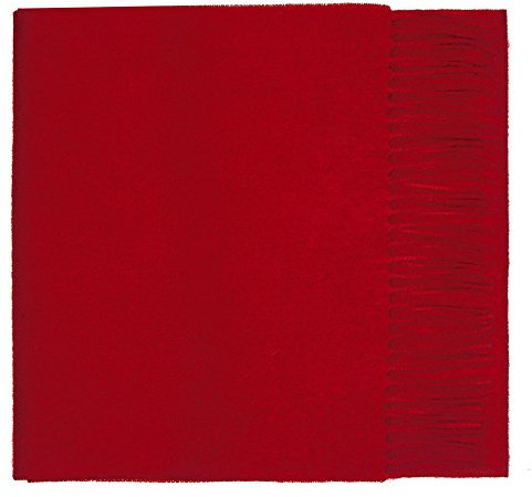 Lona Scott 100% Lammwolle Einfacher Schal, Rot