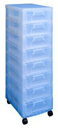 Really Useful Box 8 x 7 Litre Drawer - Color: Clear