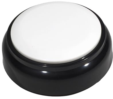 Ravencourt Living One Large Talking Button Clock | Talking Clock With Alarm Function, Ideal For Elderly Or Visually Impaired, Always Know The Time, Large High Contrast Button