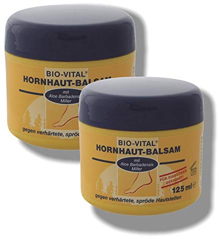 2x 125ml Hornhaut Balsam mit Aloe Vera Gel | Hornhautentferner | Hornhautentferner | Fußpflegecreme | Fußpflege Balsam | Anti Hornhaut Creme