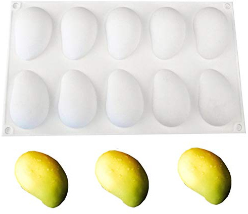 DUBENS Mousse-Kuchenform, Silikon Backform/Muffinform für Kuchen, Muffins, Keksen, Eiswürfel, Schokolade, Seife, Brotbackform, Backformen Silikonform DIY Mold (Mango)