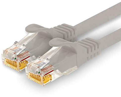 1CONN Câble Réseau CAT7 CAT 7 10 Gigabit - 1x 20m - RJ45 Ethernet LAN DSL Routeur Modem - Gris