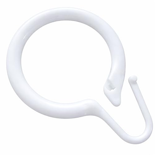 rewagi Duschvorhangring Ø 35 mm – Kunststoff Farbe Weiss – 10, 30, 50, 100 Stück (50 Stück)