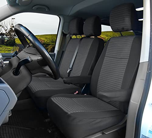 Sitzbezüge Stoff passgenau passend für VW T6 Transporter/Caravelle/Multivan ab 2015/19- LUX