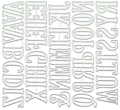 JAWSEU Stanzschablonen Buchstaben und Zahlen Metall Prägeschablonen Stanzformen Schneiden Cutting Dies für DIY Scrapbooking Karten Handwerk Geschenk Homedeko