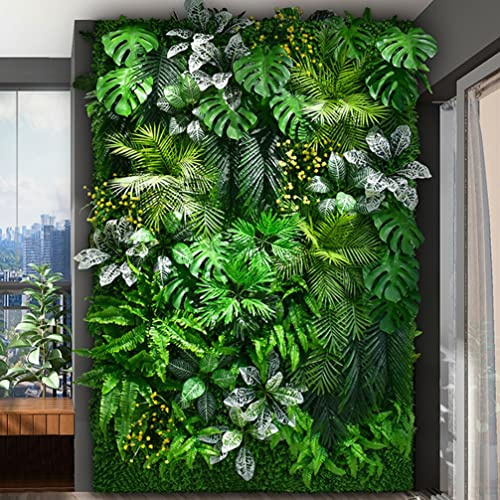 HOTRA Simulationslandschaft Dekorativer Rasen 100 X 200cm Efeu Künstliche Hängende Weinpflanzen Wandpaneele für Hochzeit, Bühne, Party, Geburtstag, Garten(E09)