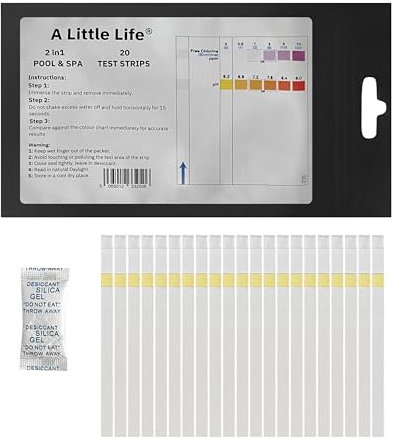 Chlorine and pH Test 2 in1 Kit - Pool and Spa Water Tester Strips- 20-200x Strip (20)