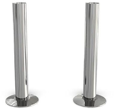 UK Radiators Chrome Radiator Pipe Sleeve - Polished Chrome Finish - 130mm Brass Pipe Sleeves - Perfect Addition to Any Interior Design