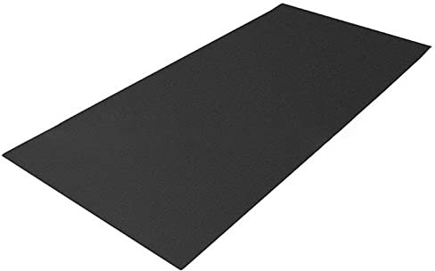 Jomewory Bodenschutzmatte 180x60cm, Laufbandmatte Für Hartholzböden, rutschfeste Fitnessmatte, Übungsmatte für Fitnessgeräte Rudergeräte Laufband Crosstrainer Heimtrainer, Schwarz