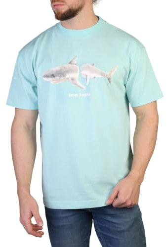 Palm Angels PMAA001S23JER005 T-Shirt Blue