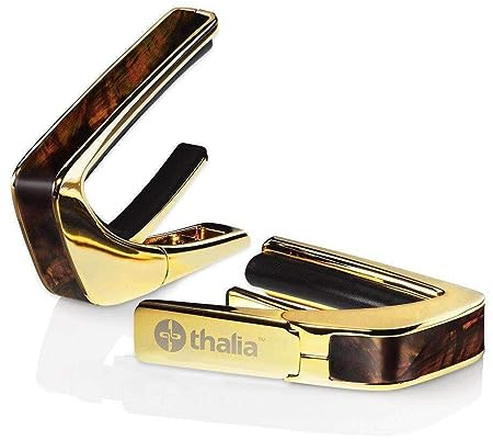 Thalia Exotic Shell Series Kapodaster mit Gold-Finish und Tennessee Whiskey Wing Einlage