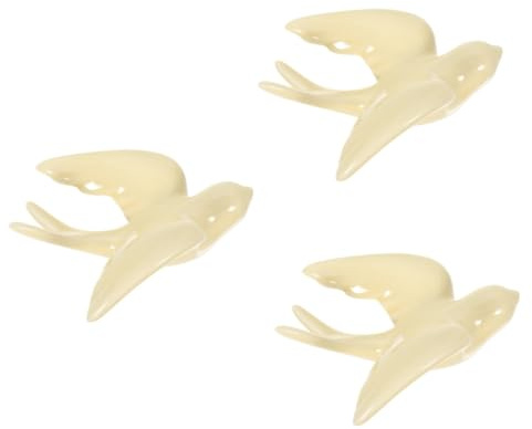 Cabilock 3 Pezzi Di Ceramica Da Appendere A Parete Per Uccelli Artificiali 3D L'Uccello