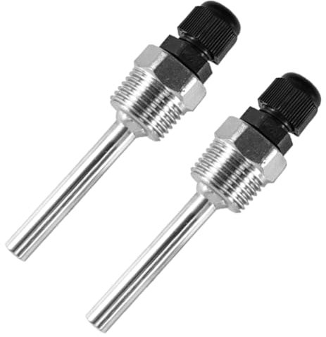 2 pezzi manicotto sommergibile in acciaio inox G 1/2 pollici filettatura per sensore di temperatura, 8 x 50 mm manicotto sommergibile, tubi di protezione per termocoppie, tubo di protezione