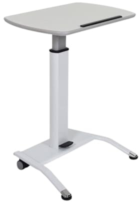 FSE 373-LX-PNADJ-WH Pneumatic Adjustable-Height Lectern/Mobile Standing Desk - White