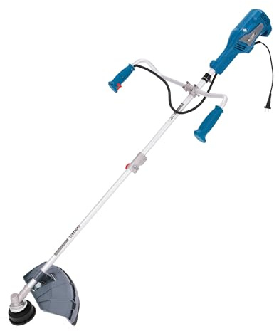Könner & Söhnen KS BCT-1400 1400 W, Anchura de Corte 42 cm, Grosor de línea 1,6 mm, Cuchilla de Tres Hojas 255 mm, asa ergonómica para Bicicleta, Correa para el Hombro, Recortadora de jardín