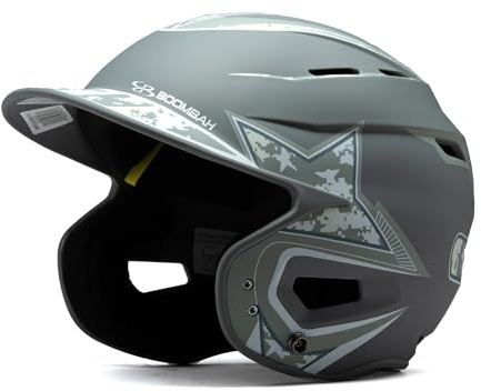 Boombah DEFCON Batting Helmet Sleek Profile Flag 2 Navy/White/Red NOSCAE - Size Junior 6 1/4 - 7