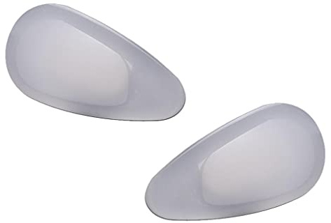 Jade Nose Pads for Glasses - Comfortable & Allergy-Free | Eyewear Repair Kit - Screw On Eyeglass Nosepads for Spectacles and Sunglasses | Adjustable Bridge - 14x7mm, White
