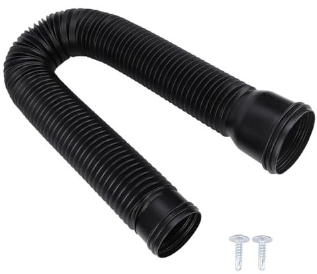 Extensor de Bajante, Canalón de Lluvia Extensor de Bajante Retráctil Alargador Flexible para Canalón de Bajante Redonda para Bajante para La Mayoría de los Desagües Residenciales (Negro)