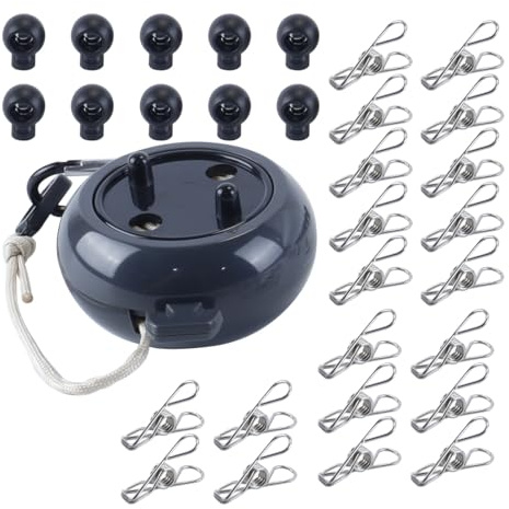 Orivin Un Set Di Stendibiancheria Da Viaggio Retrattile Da 10 M, Corda Per Bucato Portatile, Stendibiancheria Da Campeggio, Gruccia Per Vestiti, Linee Di Asciugatura Regolabili