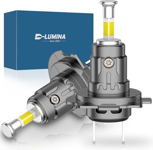 D-Lumina 360° H7 LED Lampa, 110W 20000LM 6500K 500％ Super Bright Strålkastare Kit Halogenersättning för 12V Bil, 2st