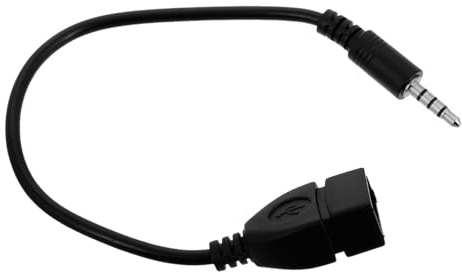 UTHCLO Cavo Adattatore Auto Jack Maschio 35 mm a USB Femmina Convertitore Audio Plug Play per Dispositivi Elettronici Auto Design Compatto e Leggero Compatibile con Smartphone e