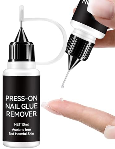 Qiwieod Rimuovi Colla Per Unghie Finte - 10ml Prodotti Per Manicure Delicata,Rimuovitore Adesivo Unghie Delicato | Per Ragazze Donne Sposse Amanti Della Bellezza Appassionati Casa Viaggio Salon Eventi