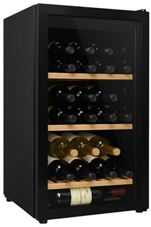 Cave à Vin de Service 22 Bouteilles – Cadre Noir – Clayettes en Bois