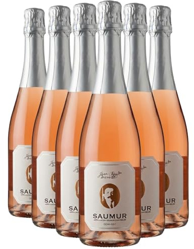 Saumur Méthode traditionnelle Demi- Sec Cuvée Héritage Roséwein - Maison Jean Paul David süßer - g.U. - Loiretal Frankreich - Rebsorte Pinot Noir - 6x75cl