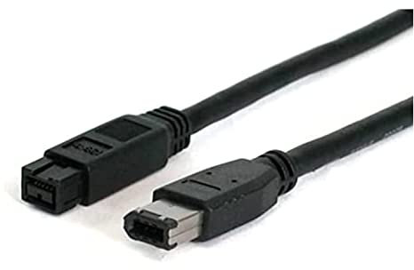 StarTech.com 1394_96_6 Cavo Firewire IEEE-1394 da 1,8 m 9-6 M/M, cavo IEEE 1394, FireWire a 6 pin (M) a FireWire 800 (M), 1,8 m, nero