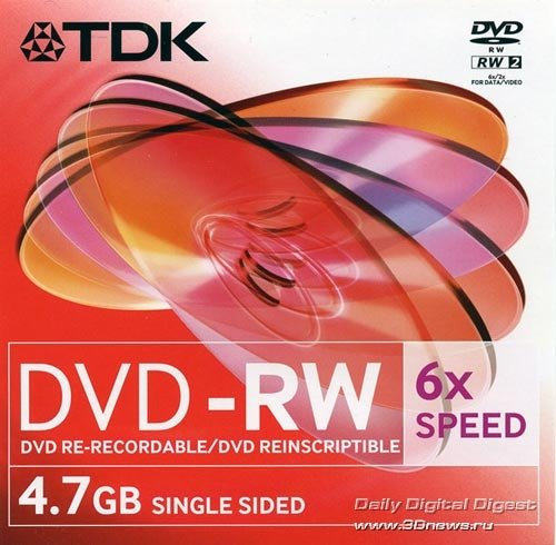 TDK DVD-RW 4.7GB 2-6x Jewel Case (Single)