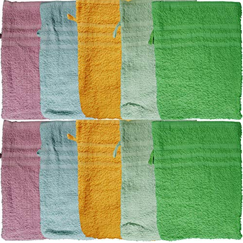 30er Pack Waschhandschuh 16x21 cm, Frottier uni Walk, Mengenauswahl