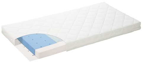 Alvi Kindermatratze Lucia Duo 70x140 cm | Wendematratze mit vertikalen Klimakanälen | Feuchtigkeits- & wärmeregulierend | Punktelastisch, trittfeste Kanten & waschbarer Bezug | Allergikergeeignet