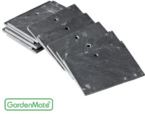 GardenMate® 10er Set Schilder aus Schiefer 10x7cm - Stil modern