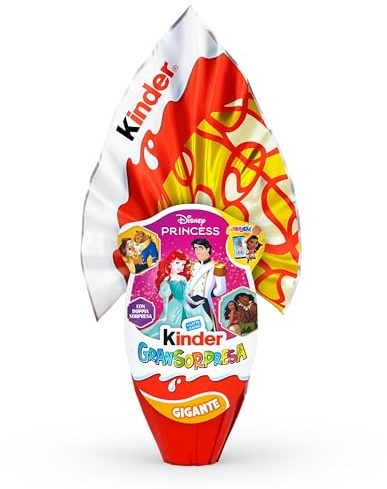 Kinder GranSorpresa Gigante Disney Princess, Uovo di Pasqua Kinder 2026 di Finissimo Cioccolato al Latte, con Doppia Sorpresa Disney Princess, 320 g