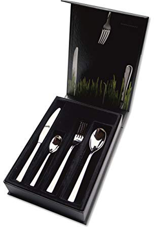 Set de couverts Ventura de Picard & wiel Pütz, Massif poli, argent, 24-tlg. im Geschenkkarton