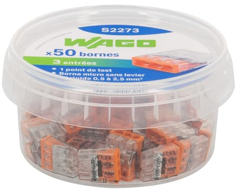 WAGO - Flasche mit 50 Mini-Klemmen, 3 Drähte, S2273 WAGO