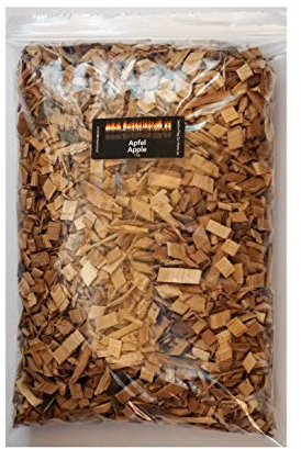 Smoking Chips Apple 1 kg for Smoker and Kettle Barbecue Wood Chips (4-10 mm) Natural Wood from PEFC Forestry