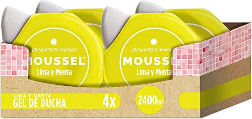 Moussel Gel de Ducha Revitalizante con Lima y Menta 600ml - Pack de 4